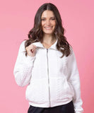 Charlo Jacky Zip-Up Sweater White