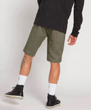 Volcom Solver Lite 5 Pocket Mens Short 19 - Army Green Combo