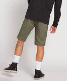 Volcom Solver Lite 5 Pocket Mens Short 19 - Army Green Combo