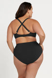 Back view of the curve-fit Artesands Botticelli swim top showing the wide adjustable shoulder straps and secure back closure.