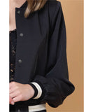 Amaya Ashlee Bomber Jacket - Black