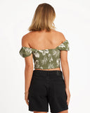 Volcom Vroom Service Top - Moss Stone