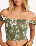Volcom Vroom Service Top - Moss Stone