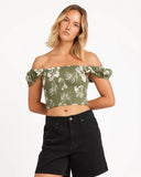 Volcom Vroom Service Top - Moss Stone
