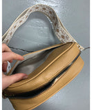 Over Shoulder Rectangle Hand Bag - Beige