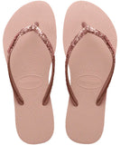 Havaianas Slim Glitter II Logo Metallic 3606 - Ballet Rose/Golden Blush