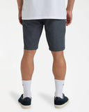 Billabong Mens Crossfire Hybrid Walkshorts in Black back view showing the clean tailored rear pocket configuration including one secure zipper pocket and signature brand label detailing, sold by Point Break Cambridge local family surf shop at 63 Duke street.