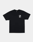 Billabong Mens NZ Backtrack Short Sleeve T-Shirt front view showcasing the classic crew neckline comfortable regular fit soft 100% cotton fabric short sleeves and signature Billabong left chest graphic print, sold by Point Break Cambridge local family surf shop at 63 Duke Street.