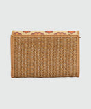 Rear view of the women's Billabong Pineapple print wallet showing the quick-access zippered coin pocket.