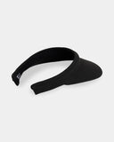 Billabong Womens Pacific Beach Visor in Black back view showing the open rear layout architecture and adjustable hook and loop strap closure alignment, sold by Point Break Cambridge local family surf shop at 63 Duke street.