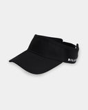 Billabong Womens Pacific Day Visor in Black side profile view highlighting the comfortable low profile crown band depth and sun shading protective brim curve, sold by Point Break Cambridge local family surf shop at 63 Duke street.