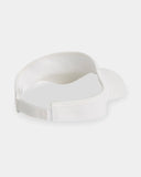 Billabong Womens Pacific Day Visor in Salt Crystal off-white back view showing the open rear layout architecture and adjustable hook and loop strap closure alignment, sold by Point Break Cambridge local family surf shop at 63 Duke street.