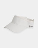 Billabong Womens Pacific Day Visor in Salt Crystal off-white side profile view highlighting the comfortable low profile crown band depth and sun shading protective brim curve, sold by Point Break Cambridge local family surf shop at 63 Duke street.