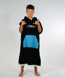Hello Stranger Poncho Towel - Black Blue