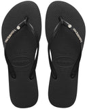 Havaianas Slim Logo Metal Crystal SW II - Black