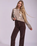 Rhythm Blanca Floral Crop Cardigan - Natural