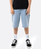 Santa Cruz Classic Dot Carpenter Jean Shorts - Light Washed Indigo