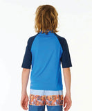 Shock UV S/S Rash Vest - Boys (8-16 years) - Blue Gum