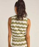 Rhythm Carmen Stripe Knit Vest - Sage