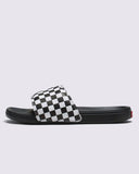 Vans La Costa Checkerboard Slides - True White/Black