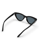 CHPO Brand Amy Sunglasses in Black back view showing the smooth interior 100 percent recycled frame design and comfortable molded nose bridge zones, sold by Point Break Cambridge local family surf shop at 63 Duke street.