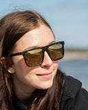 CHPO Brand Bruce Sunglasses in Turtle Brown tortoiseshell front view showing the elegant round-square frame profile classic keyhole bridge and premium sun-shielding lenses, sold by Point Break Cambridge local family surf shop at 63 Duke street