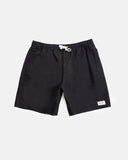 Model wearing the Rhythm Mens Classic Linen Jam Short - Vintage Black on a plain background