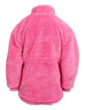 Eve Girl Cozy Quarter Zip Teddy - Pink