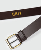 Unit Mens Belt - Fortitude Leather - Dark Choc