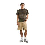 Rhythm Vintage Jacquard Stripe SS T-Shirt - Olive