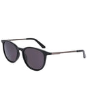Dragon Billie Sunglasses in Black front view showing the elegant injection molded lifestyle frame layout and premium colour optimising LUMALENS Smoke Polarized lenses, sold by Point Break Cambridge local family surf shop at 63 Duke street.