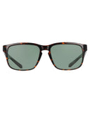 Dragon Capo Sunglasses in Tortoise front view showing the bold tortoiseshell lifestyle frame layout and premium glare-reducing LUMALENS Green G15 Polarized lenses, sold by Point Break Cambridge local family surf shop at 63 Duke street.