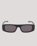 Dragon Echo Sunglasses in Matte Black front view showing the elegant injection moulded lifestyle frame layout and premium colour optimising LUMALENS Smoke lenses, sold by Point Break Cambridge local family surf shop at 63 Duke street.