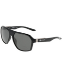Dragon McTwist Sunglasses in Black front view showing the elegant round injection moulded lifestyle frame layout and premium colour optimising LUMALENS Smoke lenses, sold by Point Break Cambridge local family surf shop at 63 Duke street.