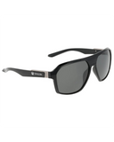Dragon McTwist Sunglasses in Black front view showing the elegant round injection moulded lifestyle frame layout and premium colour optimising LUMALENS Smoke lenses, sold by Point Break Cambridge local family surf shop at 63 Duke street.