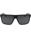 Dragon Vinyl Sunglasses in Matte Black front view showing the bold lifestyle frame layout and premium colour-optimising LUMALENS Smoke lenses, sold by Point Break Cambridge local family surf shop at 63 Duke street.