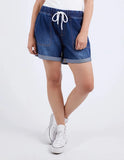 Elm Relaxed Denim Short - Dark Blue Wash