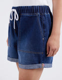 Elm Relaxed Denim Short - Dark Blue Wash