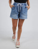 Elm Relaxed Denim Short - Mid Blue Wash
