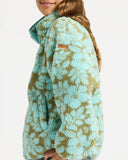 Roxy Like Electricity Girls Fleece Jacket - Oil Green The Mo Mini Rg