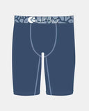 Ethika Boys Apex Blue Fit Kit set front view showing the vibrant blue graphic print and branded elastic waistband, sold by Point Break Cambridge local family surf shop at 63 Duke street.