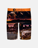 Ethika Boys Always Primal Staple underwear front view showing the bold primal graphic print and jacquard elastic waistband, sold by Point Break Cambridge local family surf shop at 63 Duke street.