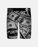 Back view of the comfortable thick elastic waistband and print on the Ethika youth stretch lifestyle briefs.