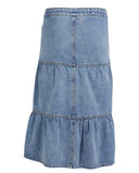 Back view of the Eve Girl Sophia denim maxi skirt.