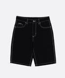 Santa Cruz Flamed Collegiate Arch Jean Shorts - Black