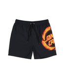 Santa Cruz Flame Ringed Dot Boardshort - Black