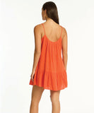 Sea Level Sunset Short Sundress - Flame