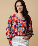Charlo Tamara V Neck Top - Floral