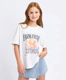 Eve Girl New Season Relaxed Tee - Vintage white
