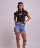 Wrangler Daisy Staple Rib Tee - Dark Slate